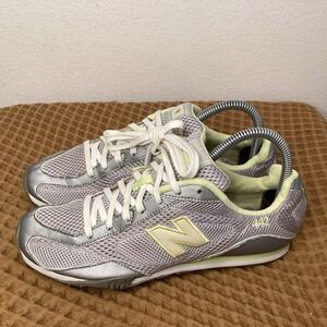 New Balance Silver and Light Green Athletic Shoes
